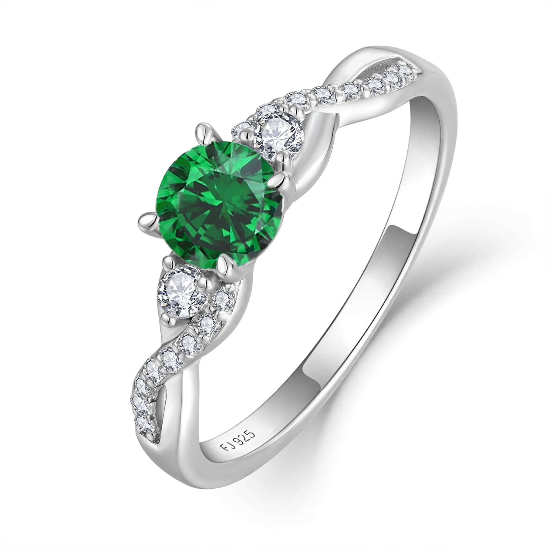 Ring for Her 925 Sterling Engagement Ring Wedding Eternity Ring for Women Size 10