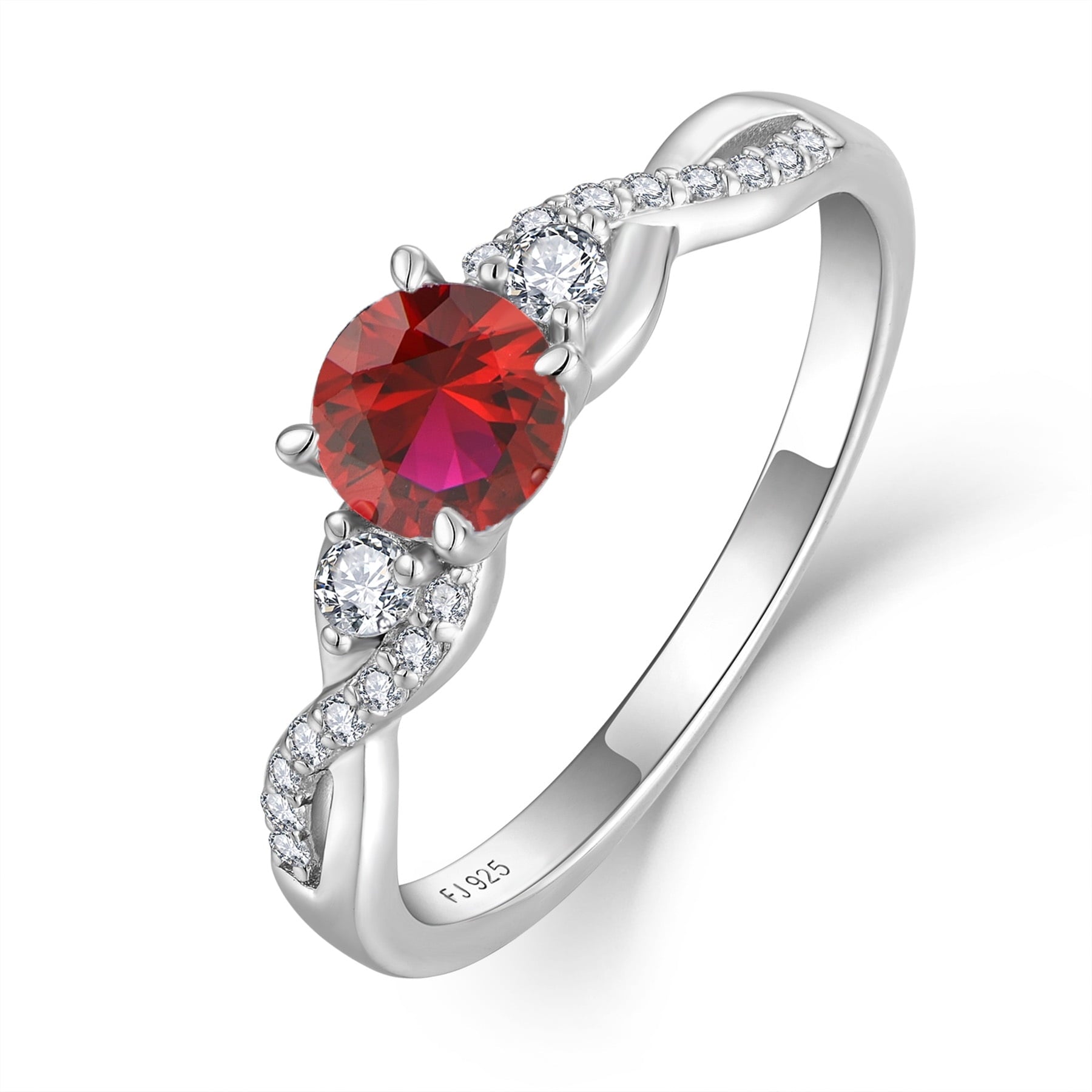 Ring for Her 925 Sterling Engagement Ring Wedding Eternity Ring for Women Size 10