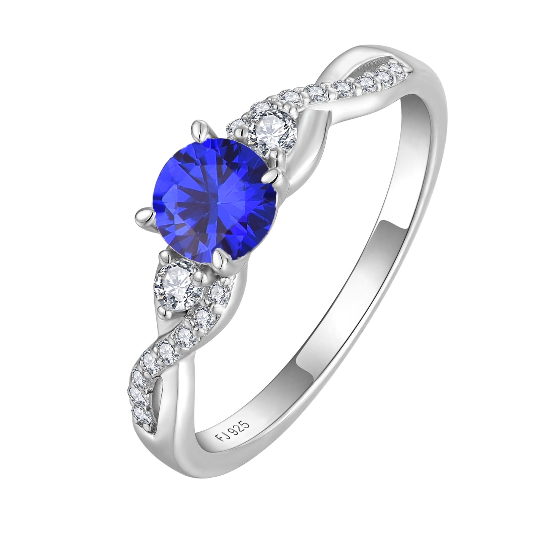 Ring for Her 925 Sterling Engagement Ring Wedding Eternity Ring for Women Size 10