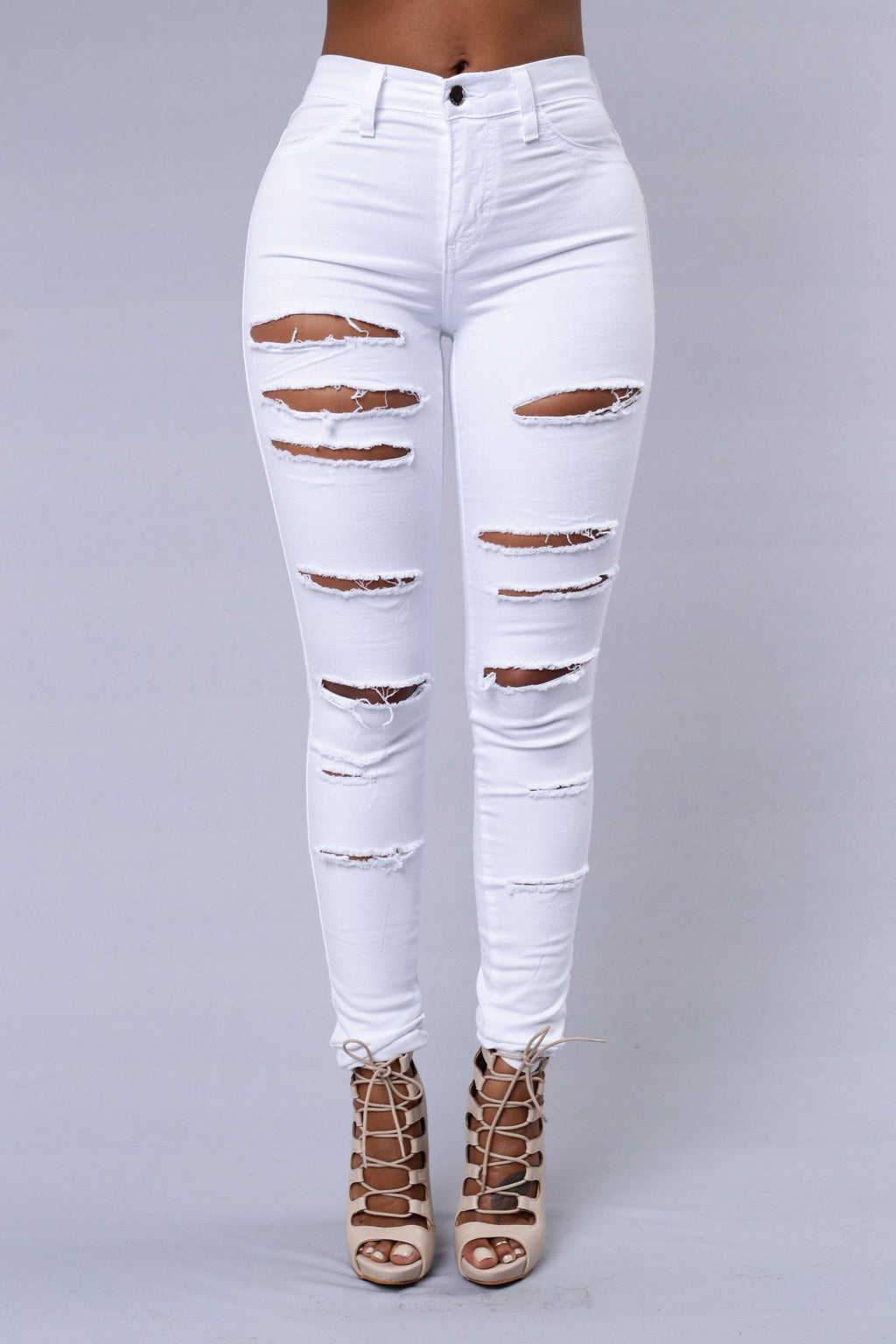 Slash and Burn Jeans - White