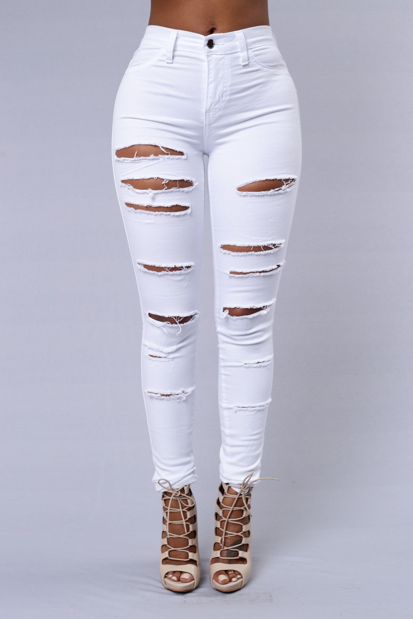 Slash and Burn Jeans - White