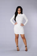 Star Studded Event Dress - White