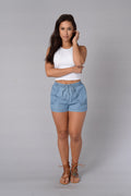 Easy Breezy Shorts - Light Indigo