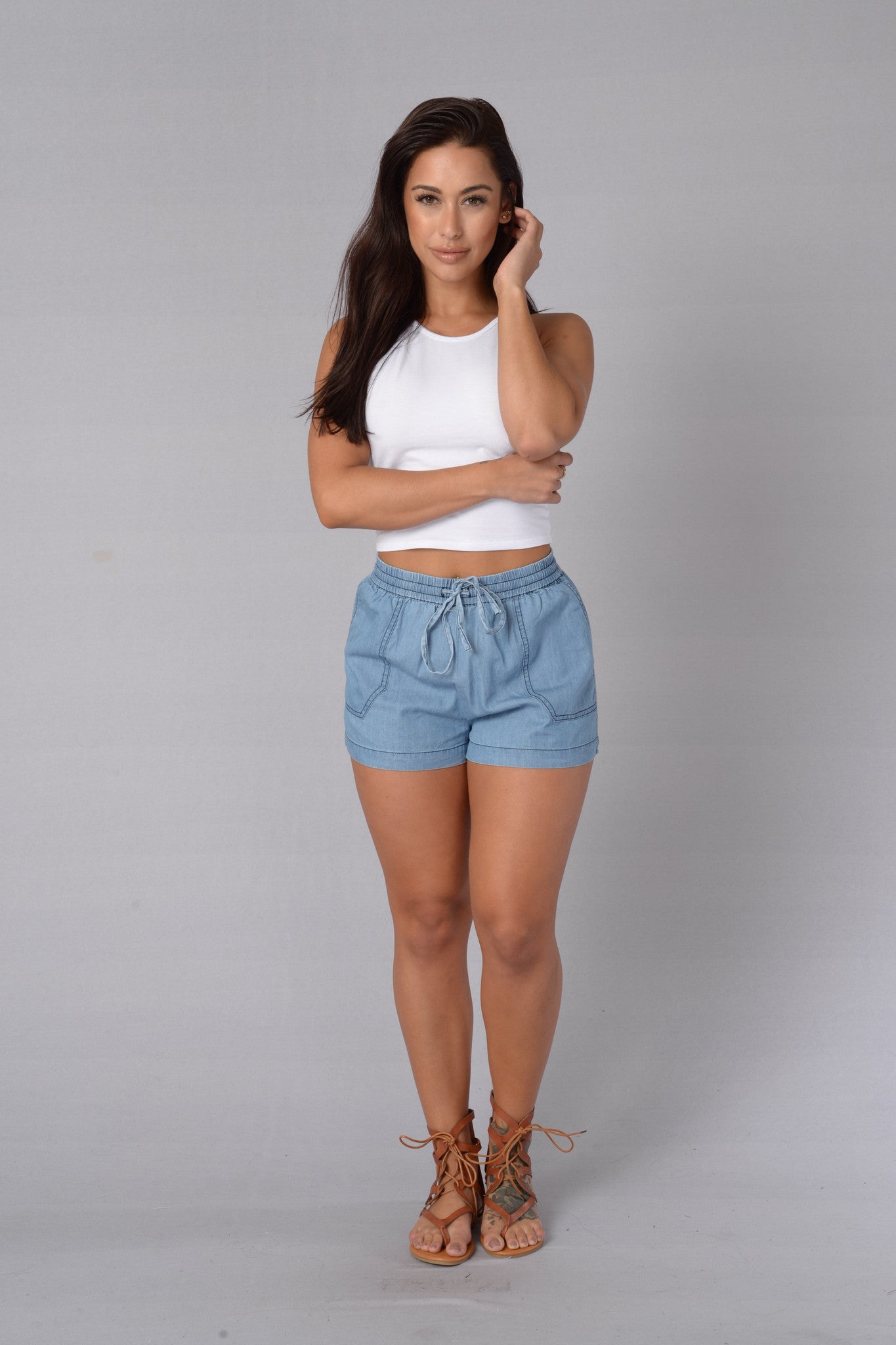 Easy Breezy Shorts - Light Indigo