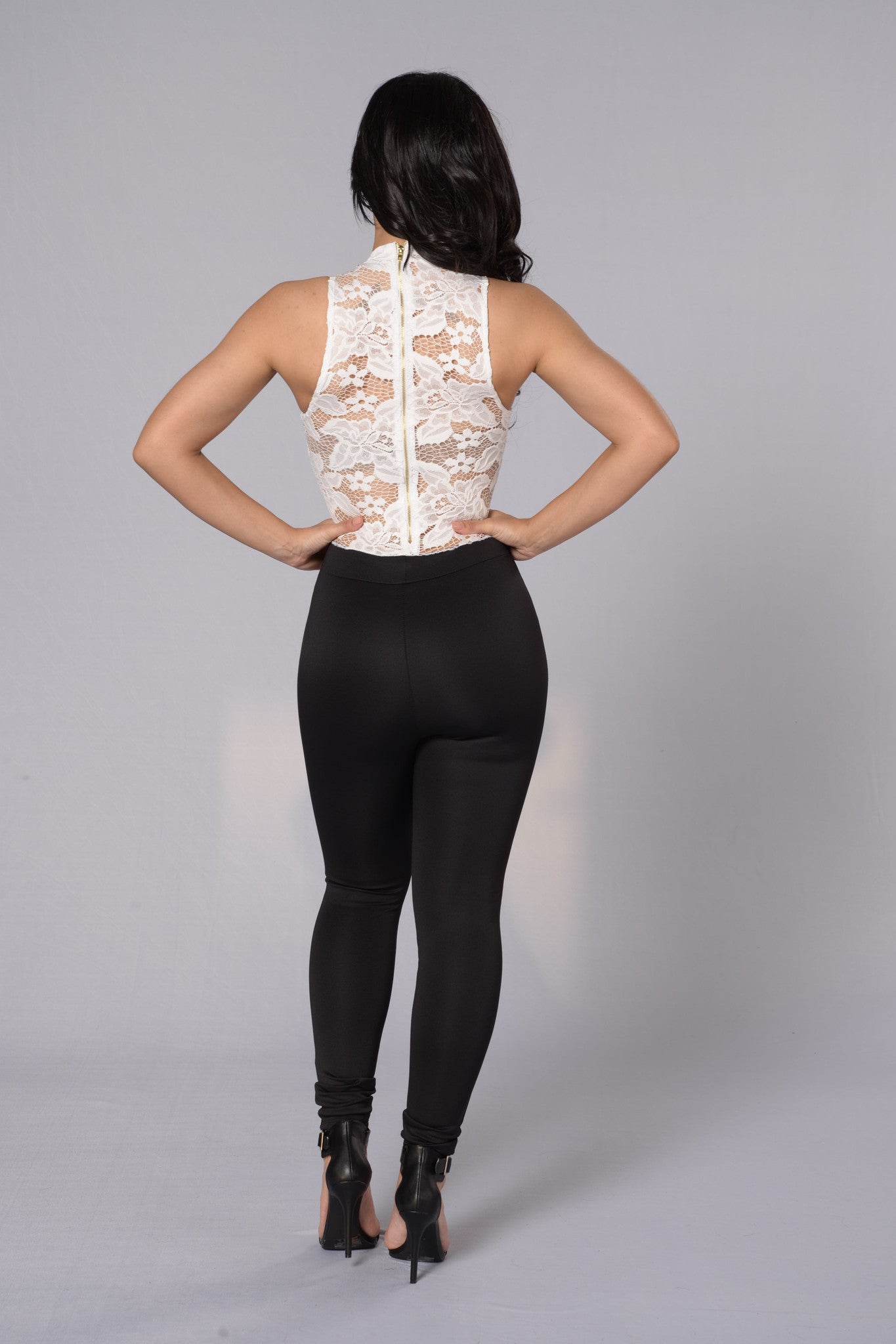 Listen To Me Jumpsuit - Black/Ivory