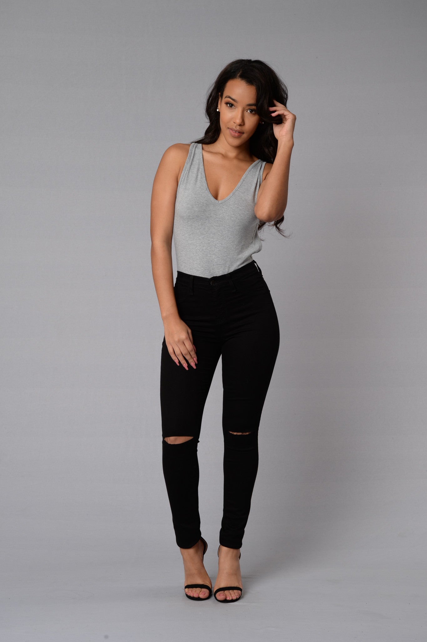 Kathleen Bodysuit - Heather Grey