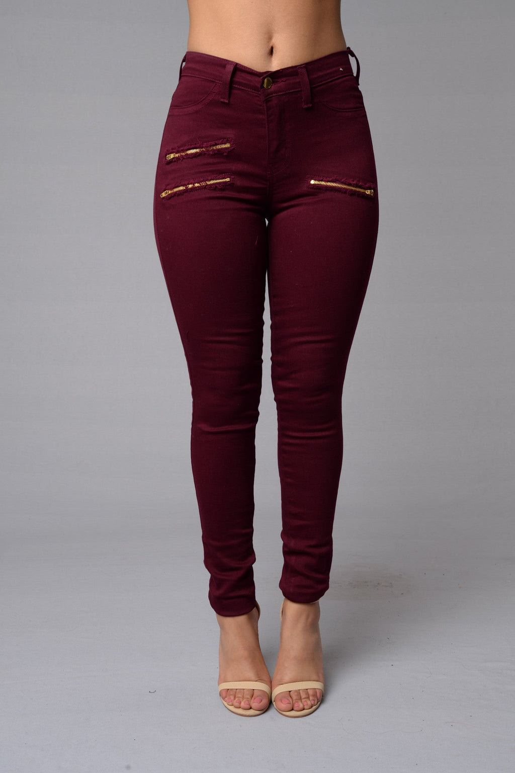 Zip Code Jeans - Burgundy