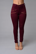 Zip Code Jeans - Burgundy