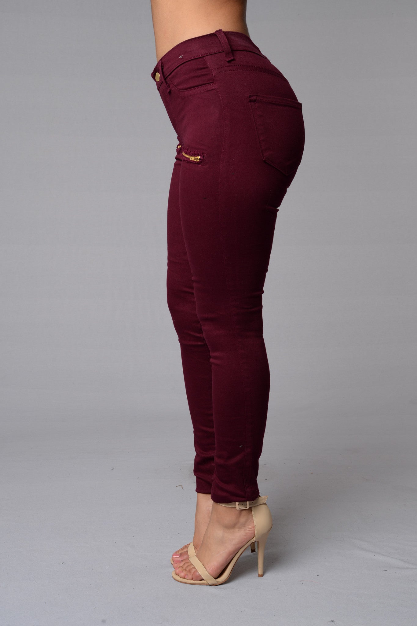 Zip Code Jeans - Burgundy