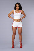 Hot Shot Top - Ivory/Red