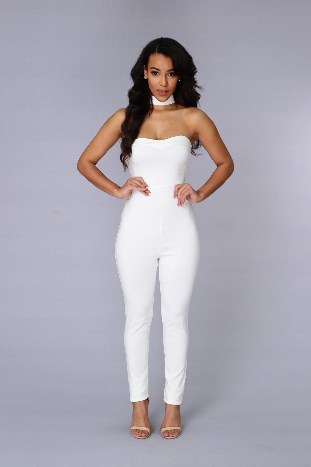 Neck Deep Jumpsuit - Off White
