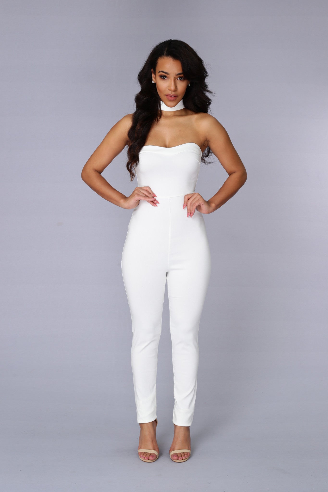 Neck Deep Jumpsuit - Off White