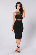 Mesh Appeal Dress - Black