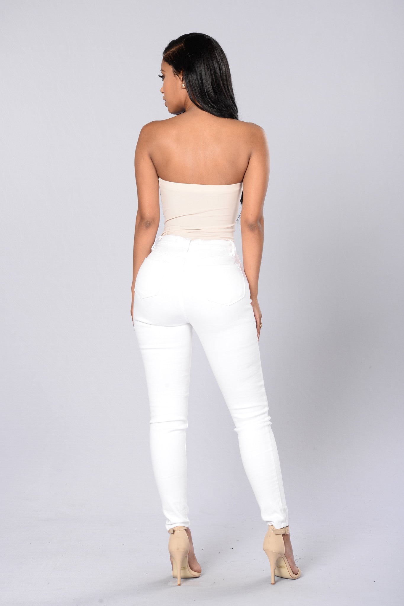 Tubular Bodysuit - Nude
