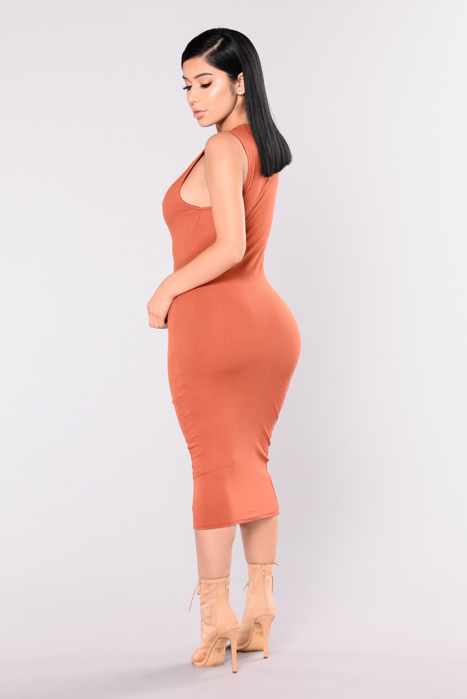 Valerie Dress - Rust