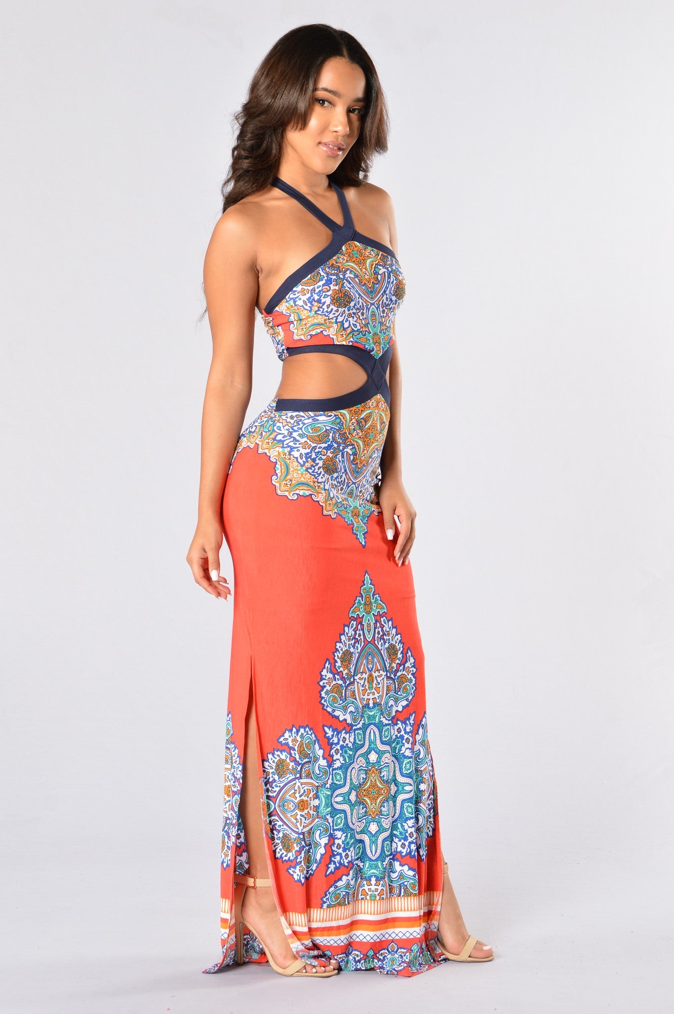 Crystal Persuasion Dress - Tomato