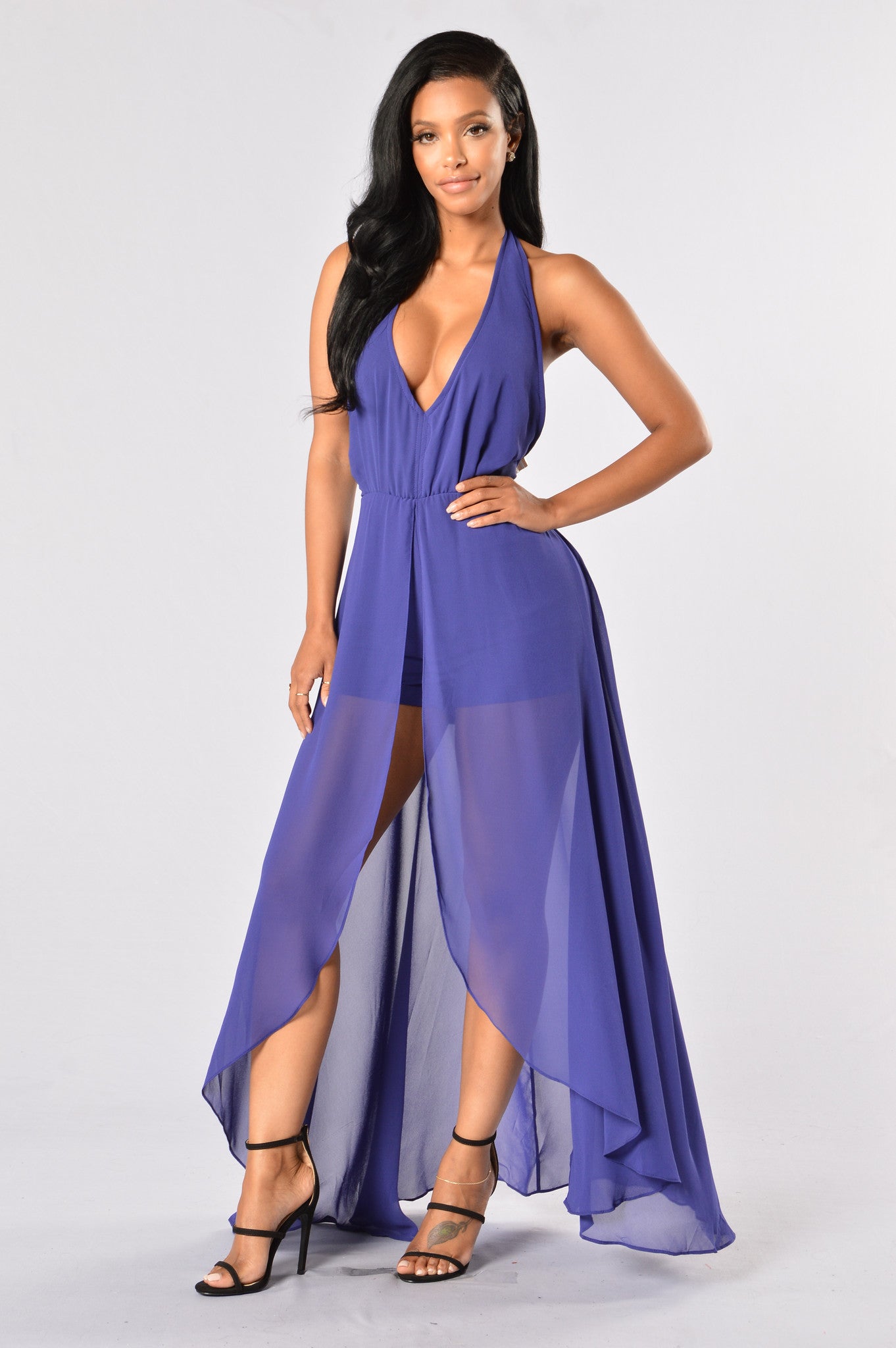 Easy Flow Romper - Purple