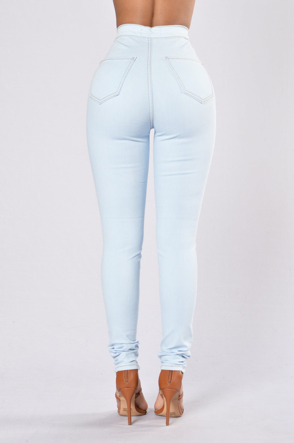 Topnotch High Waist Jeans - Light Blue