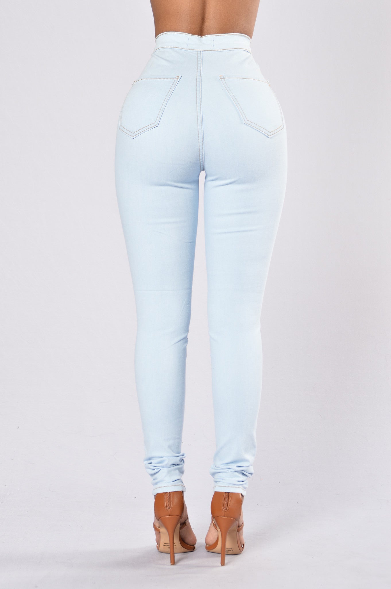 Topnotch High Waist Jeans - Light Blue