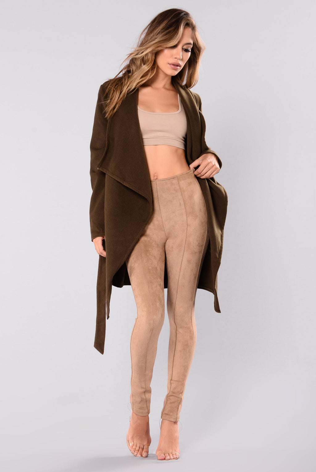 Manhattan City Coat - Olive