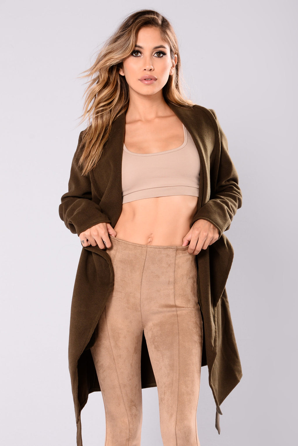 Manhattan City Coat - Olive