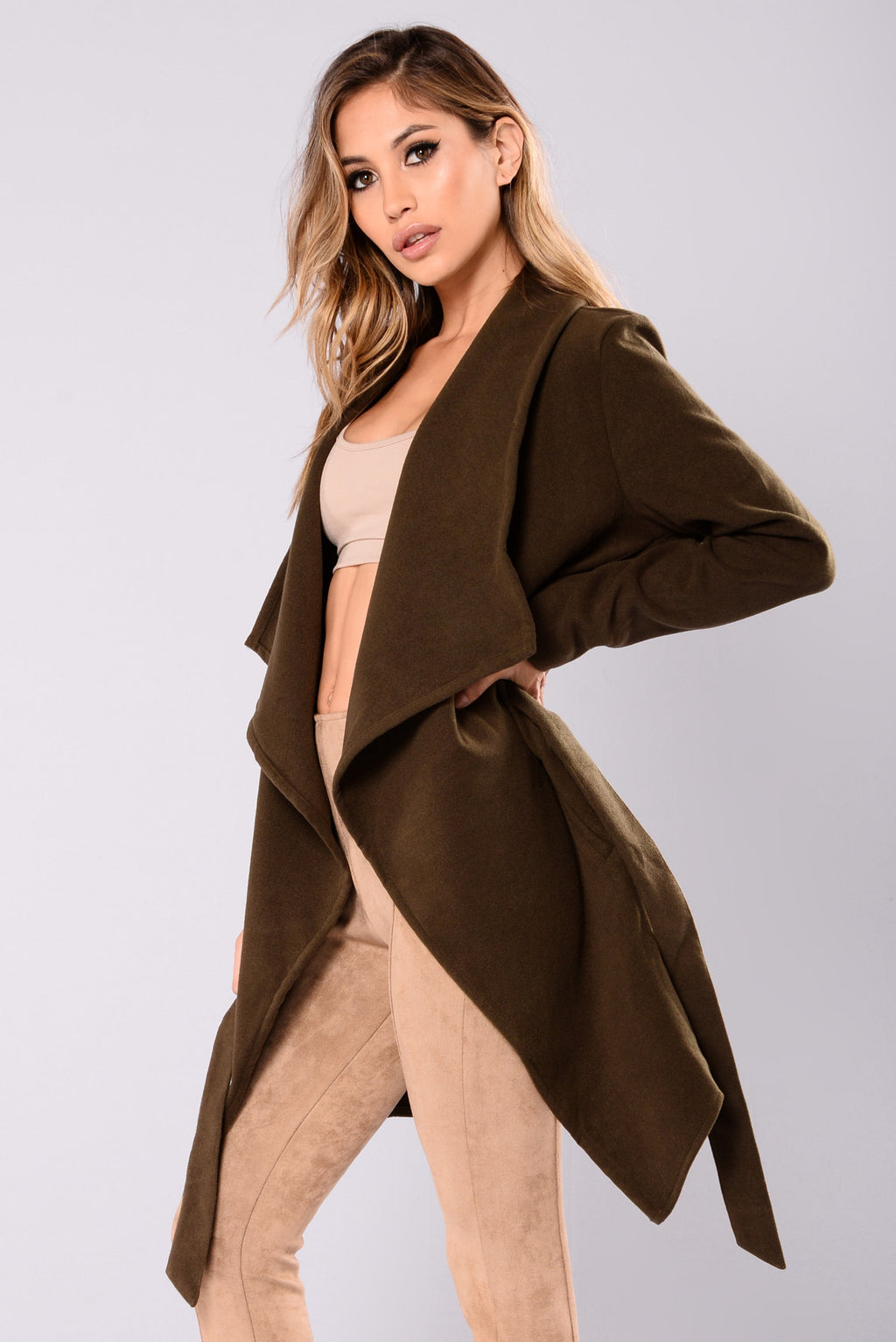 Manhattan City Coat - Olive