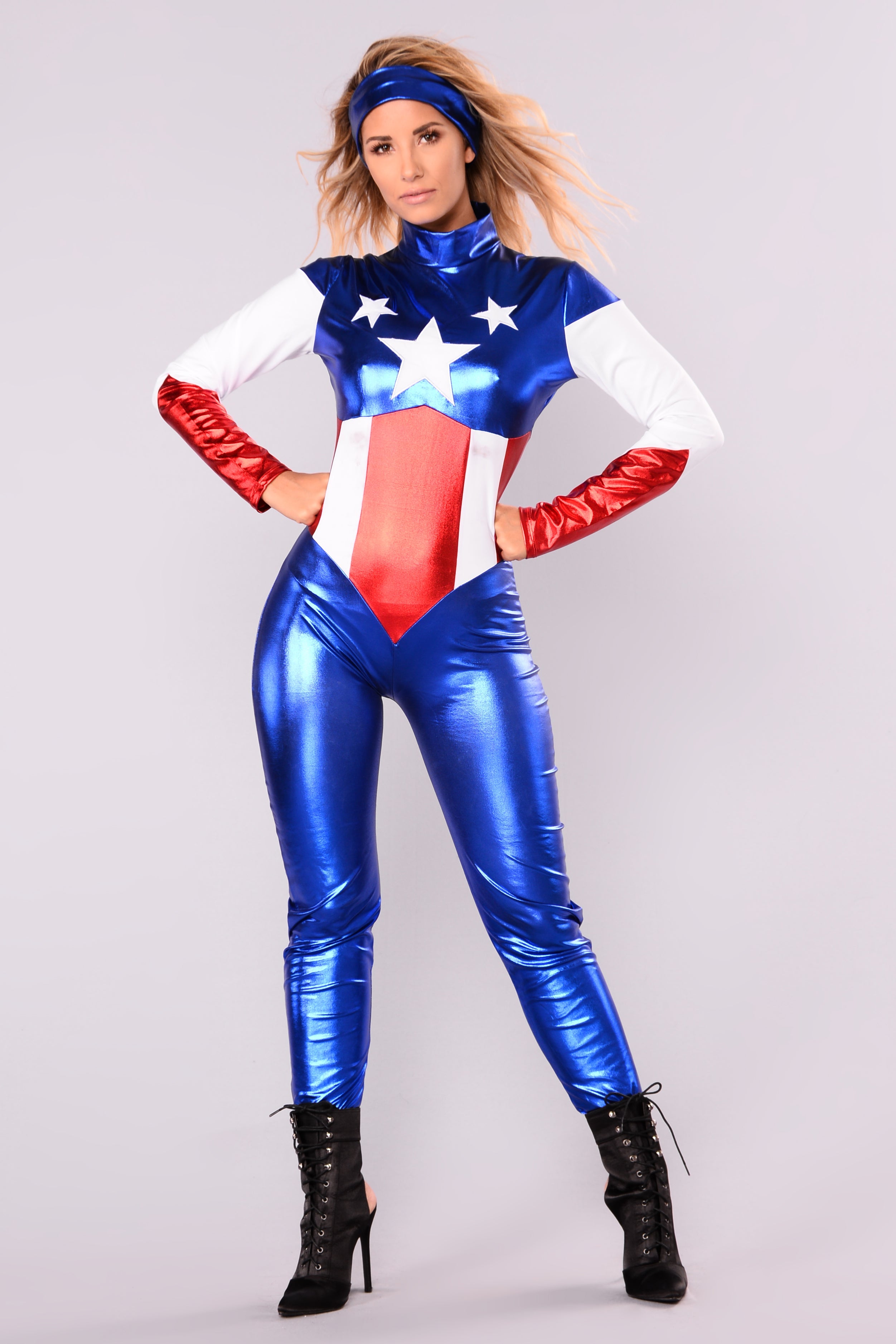 Star Spangled Hero 2 Piece Costume Set - Blue