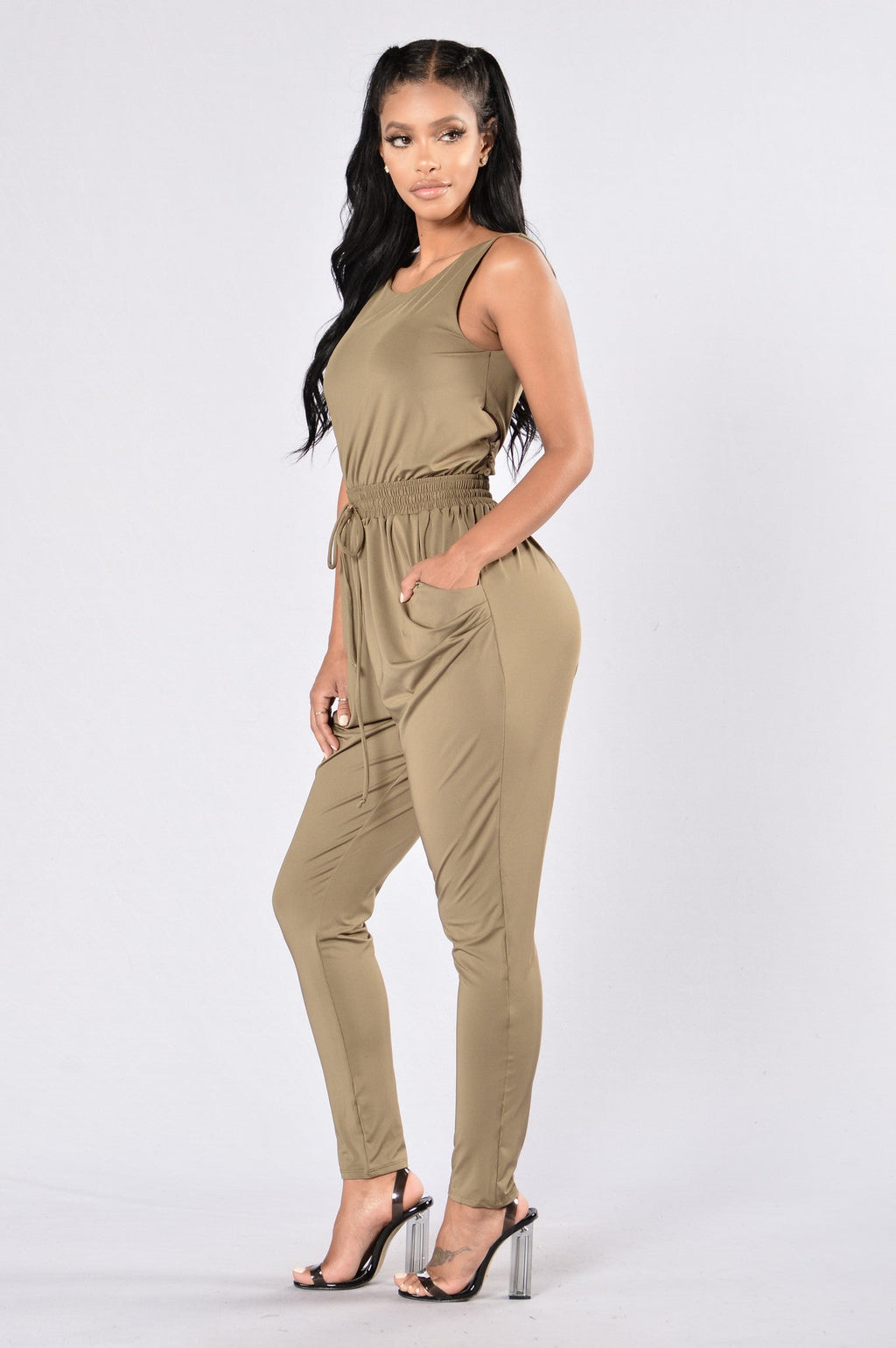 Hugs & Kisses Jumpsuit - Olive