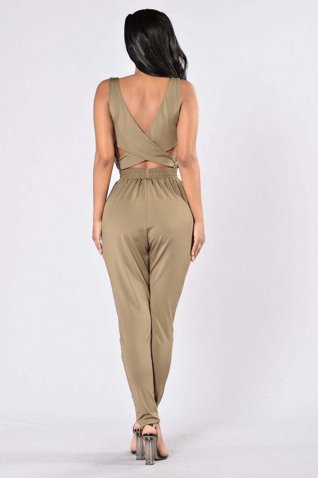 Hugs & Kisses Jumpsuit - Olive