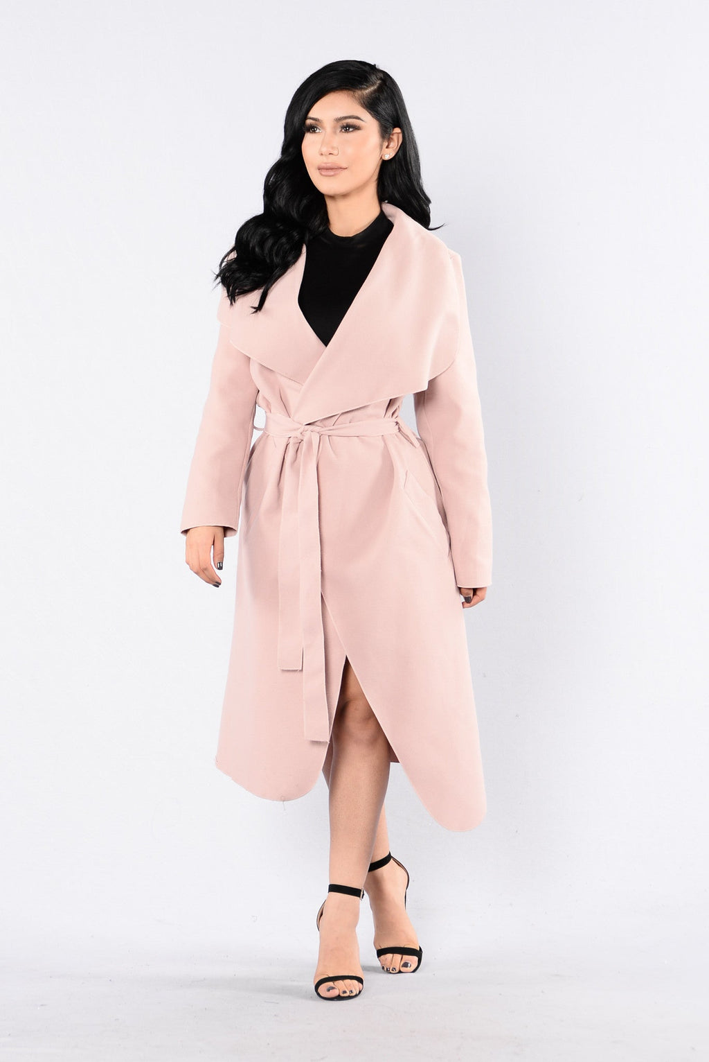Big City Girl Coat - Dusty Pink