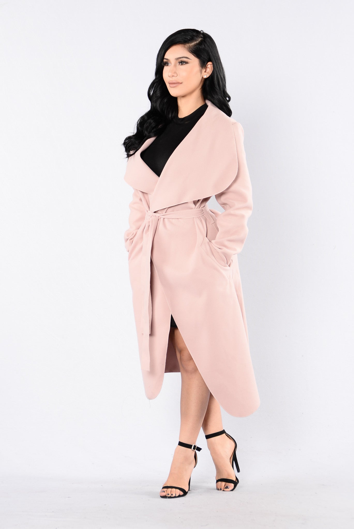 Big City Girl Coat - Dusty Pink