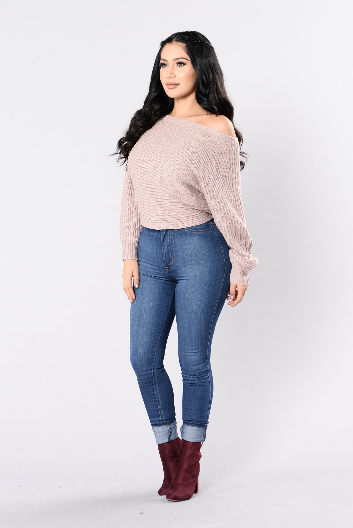 Off Balance Sweater - Dusty Pink