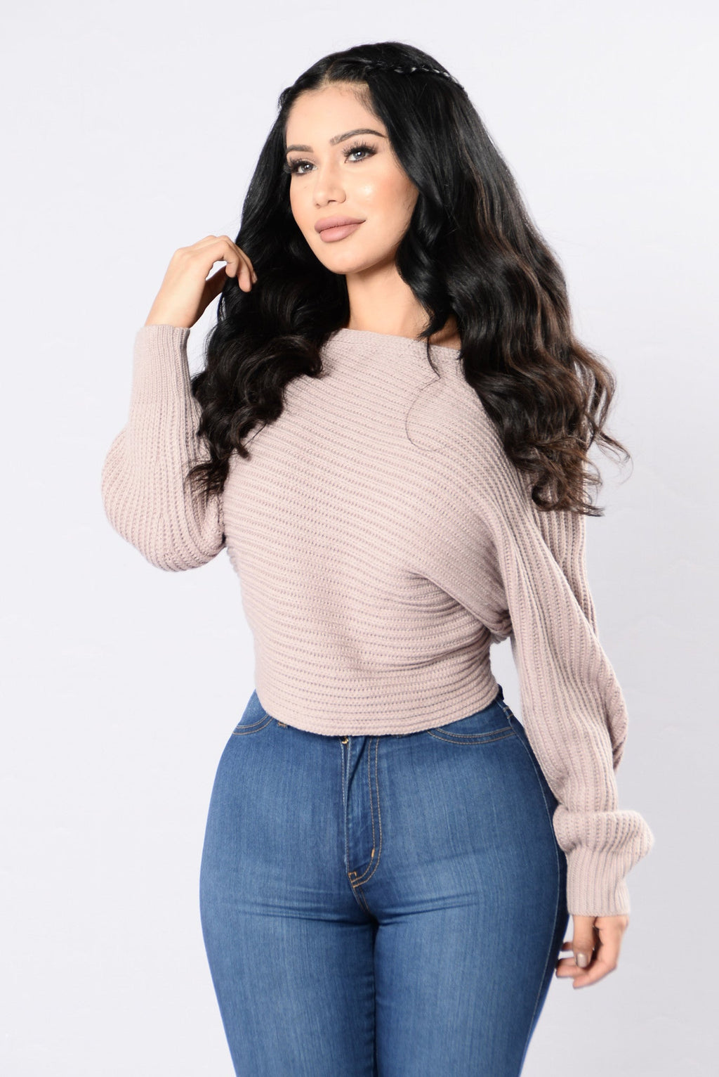 Off Balance Sweater - Dusty Pink