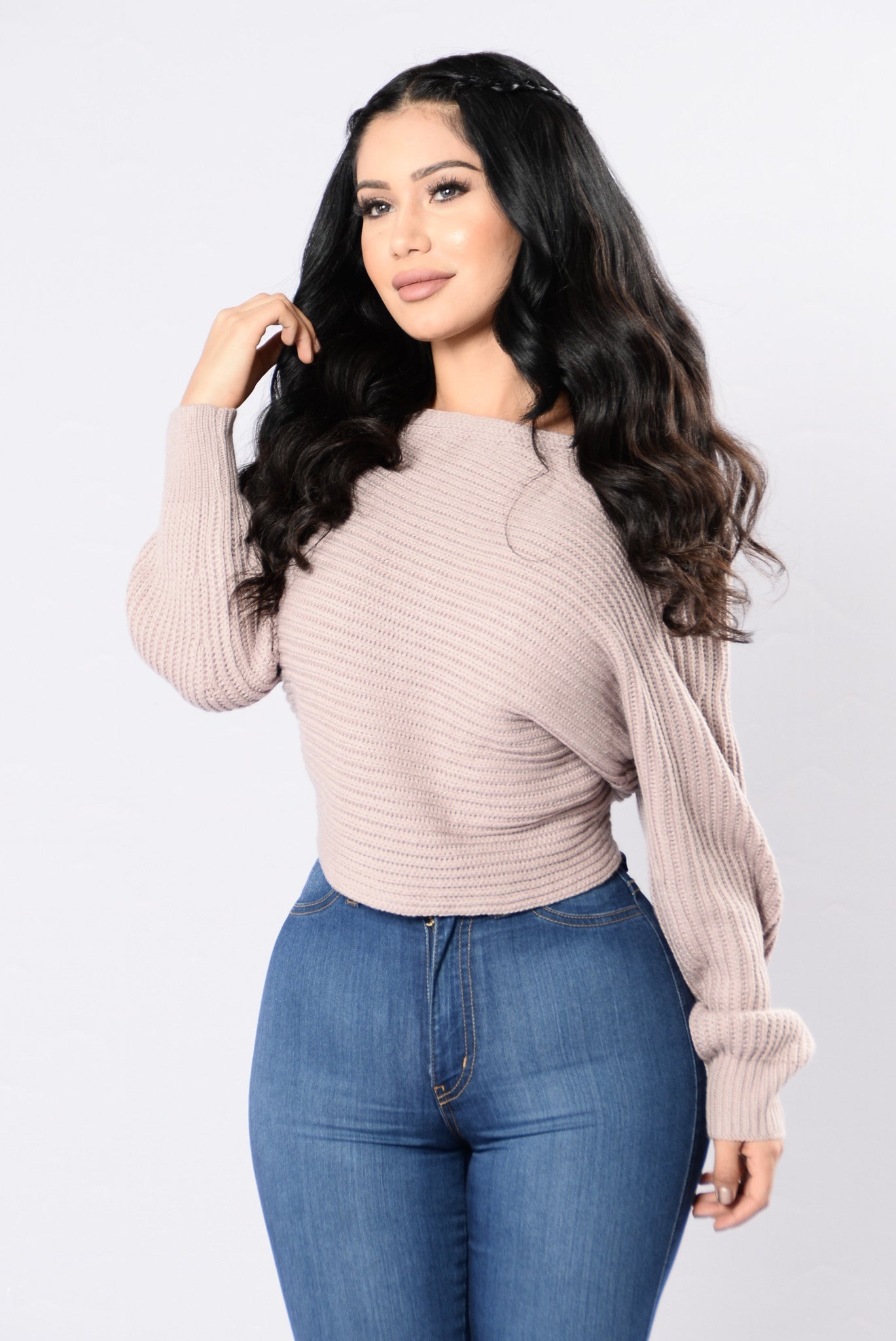 Off Balance Sweater - Dusty Pink