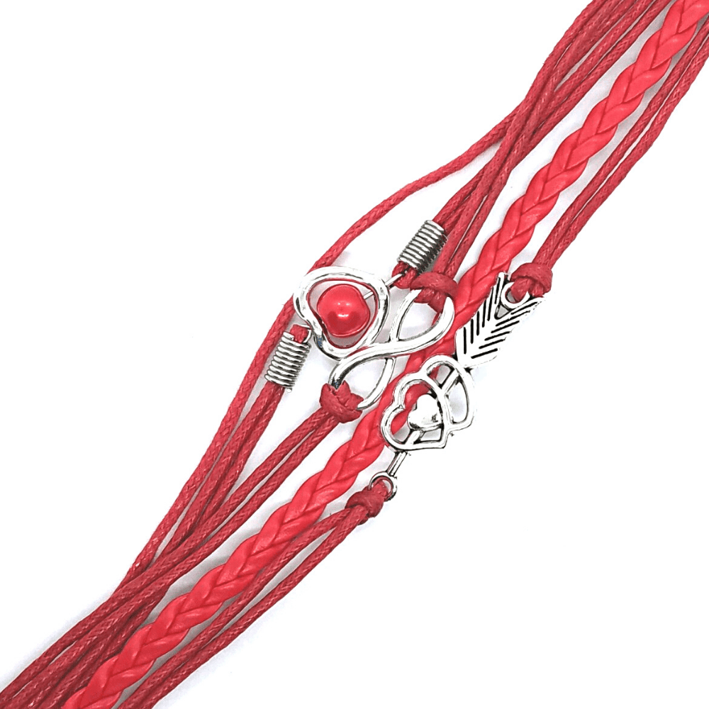 Braided Leather Friendship Bracelet For Woman or A Girl- Six Colors To Choose