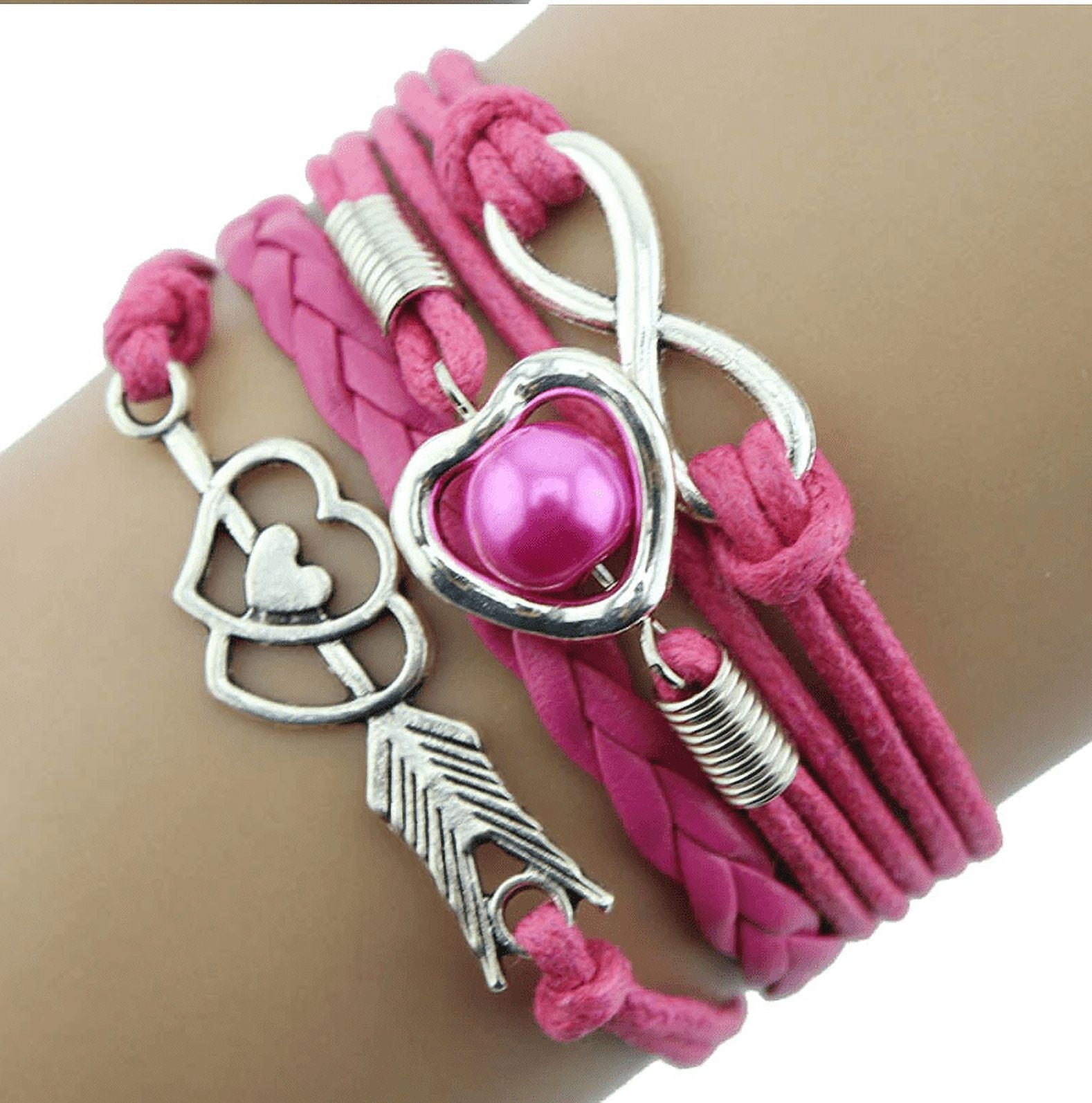 Braided Leather Friendship Bracelet For Woman or A Girl- Six Colors To Choose