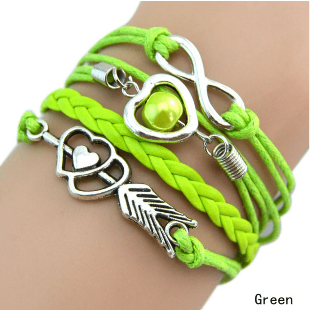 Braided Leather Friendship Bracelet For Woman or A Girl- Six Colors To Choose