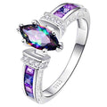 Gifts for Bidobibo Women's 925 Jewelry Mystic Topa z Women Wedding Engagement Ring