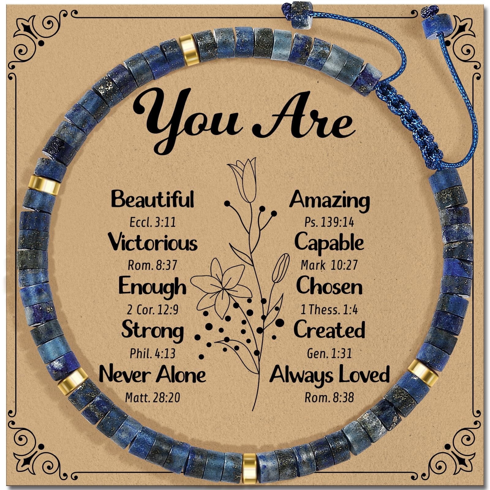 Inspirational Gifts Bracelets for Women - Healing Stone Bracelets - Cheer Up Appreciation for Teachers Women Friends Sister Bestie Coworkers Employees