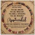 Inspirational Gifts Bracelets for Women - Healing Stone Bracelets - Cheer Up Appreciation for Teachers Women Friends Sister Bestie Coworkers Employees