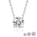 0.50 Round Cut Classic Solitaire Pendant Necklace - in 18K White Plating for Women