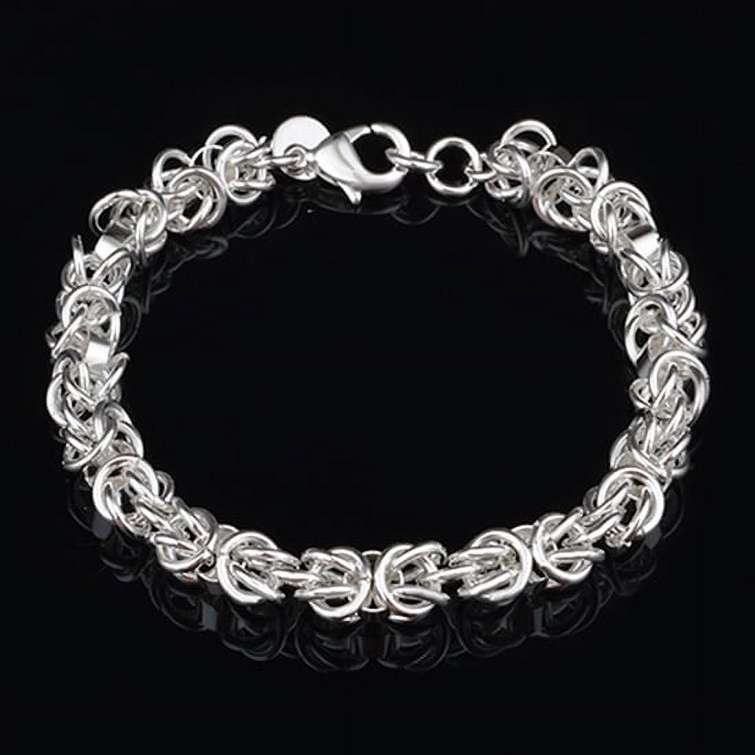 Women's 925 Sterling Bracelet Bangle Chain Banquet Jewelry
