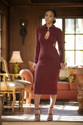 Sicily Dress - Burgundy