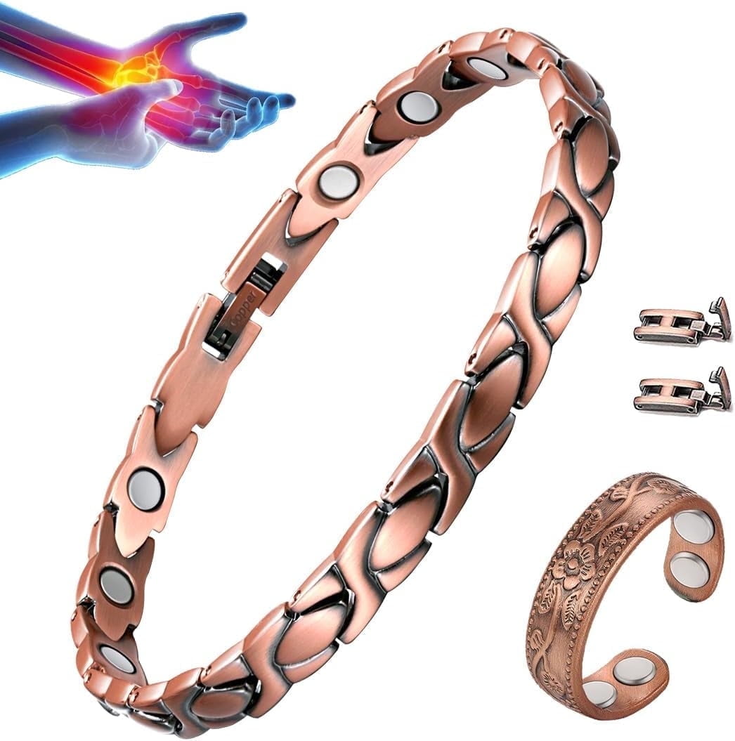99.99% Solid Copper Magnetic Bracelets for Women