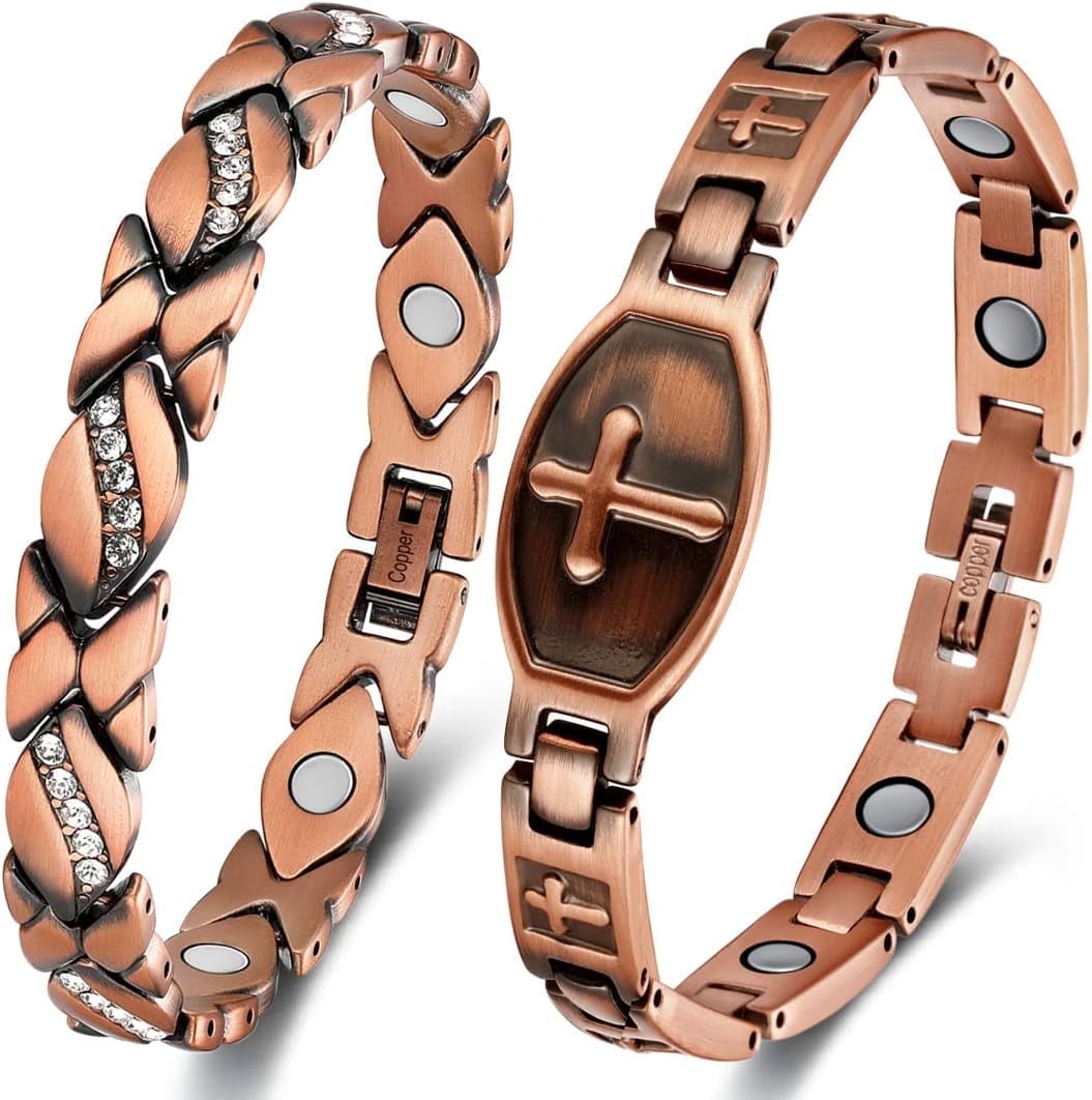 99.99% Solid Copper Magnetic Bracelets for Women