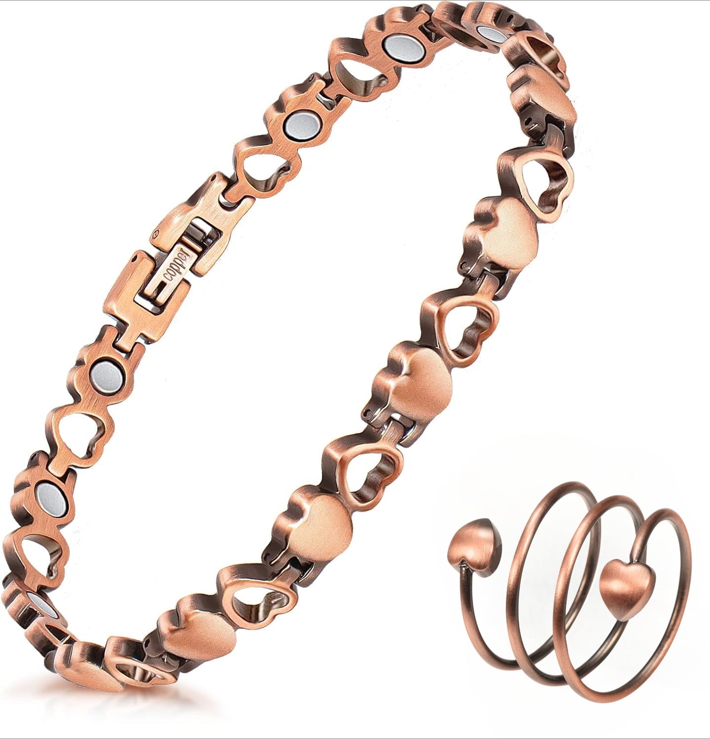 99.99% Solid Copper Magnetic Bracelets for Women