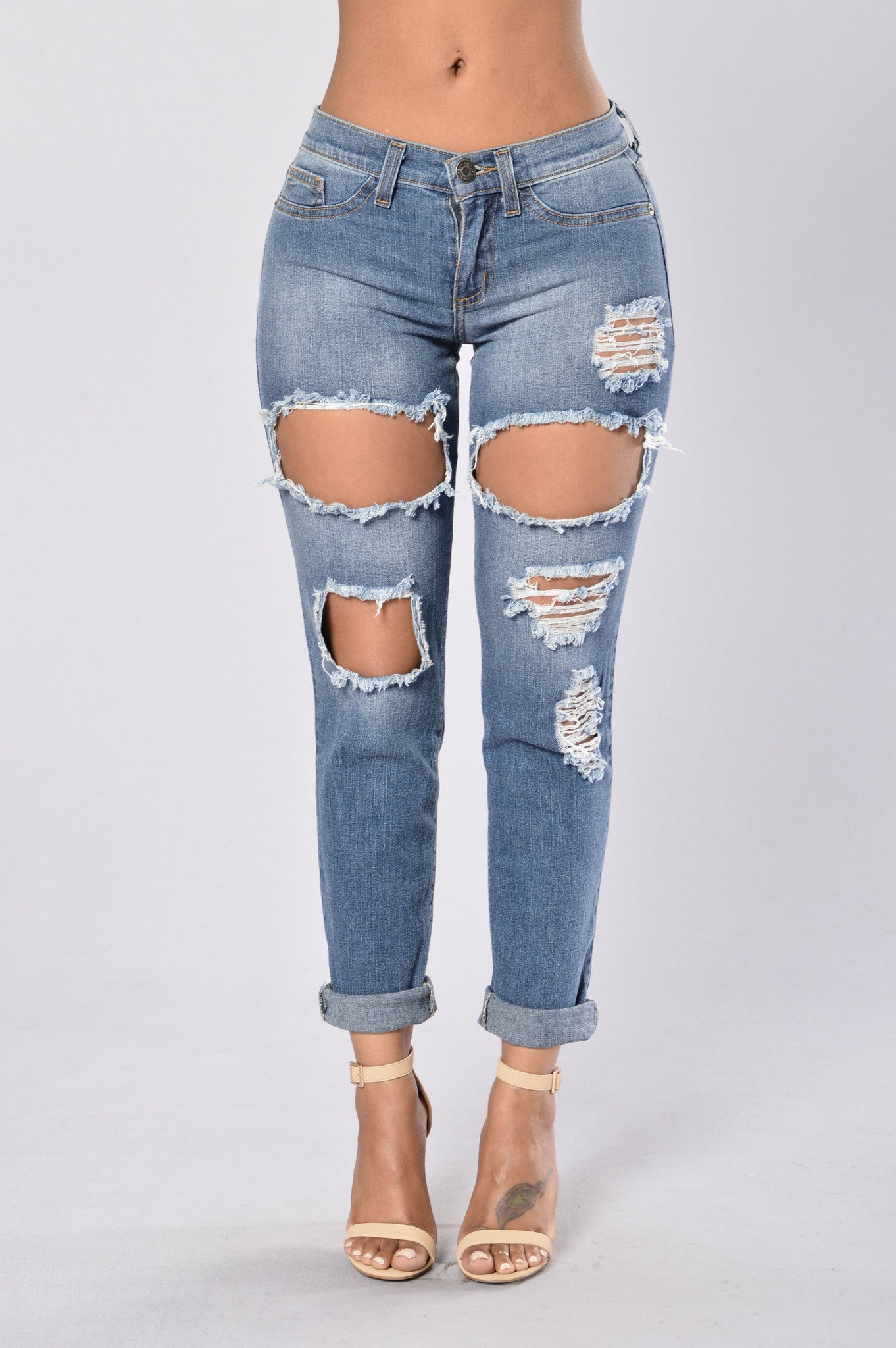 Pacific Beach Boyfriend Jeans - Medium