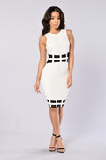 Kitana Dress - White/Black