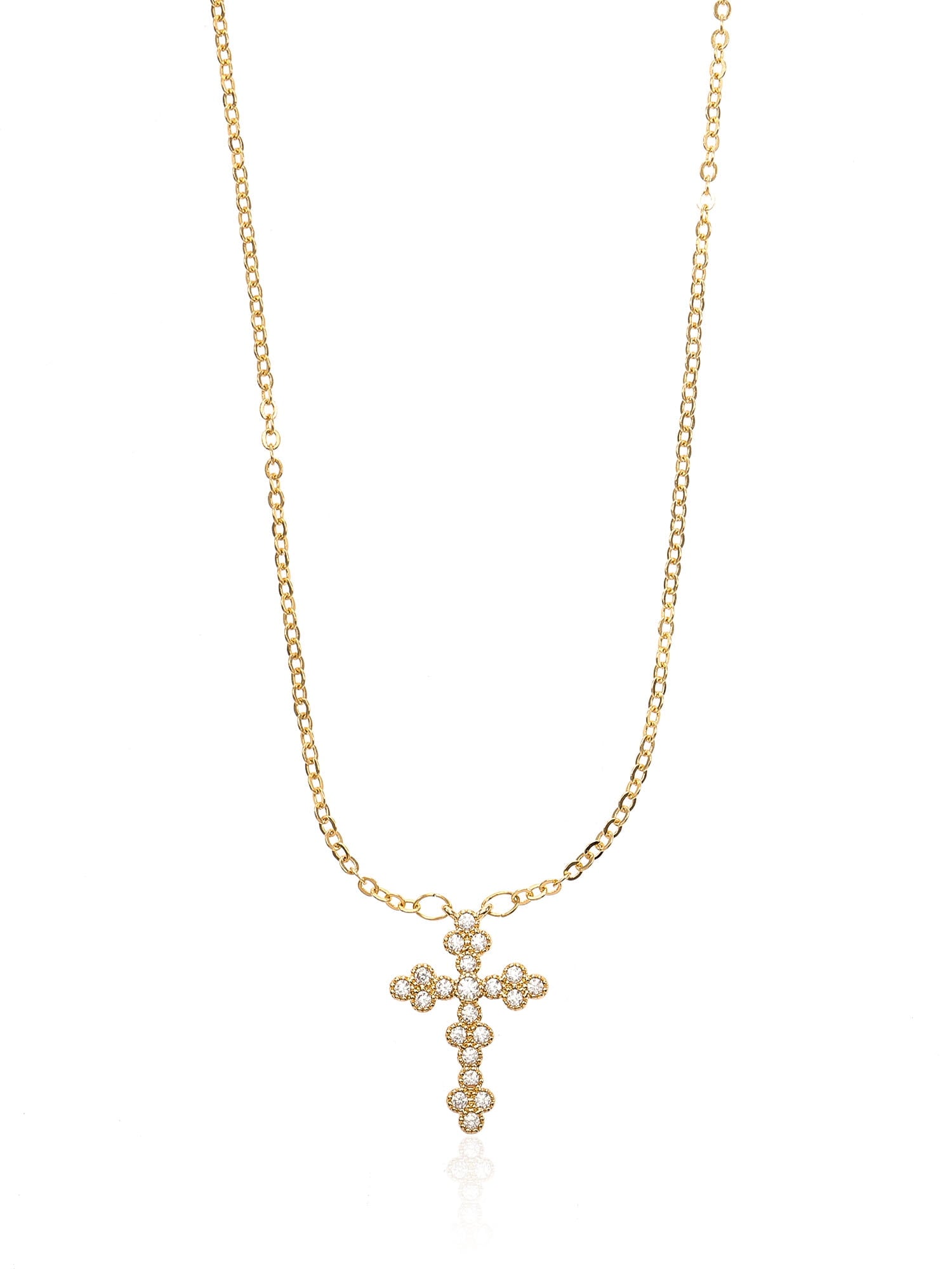 Tone Cross Necklace