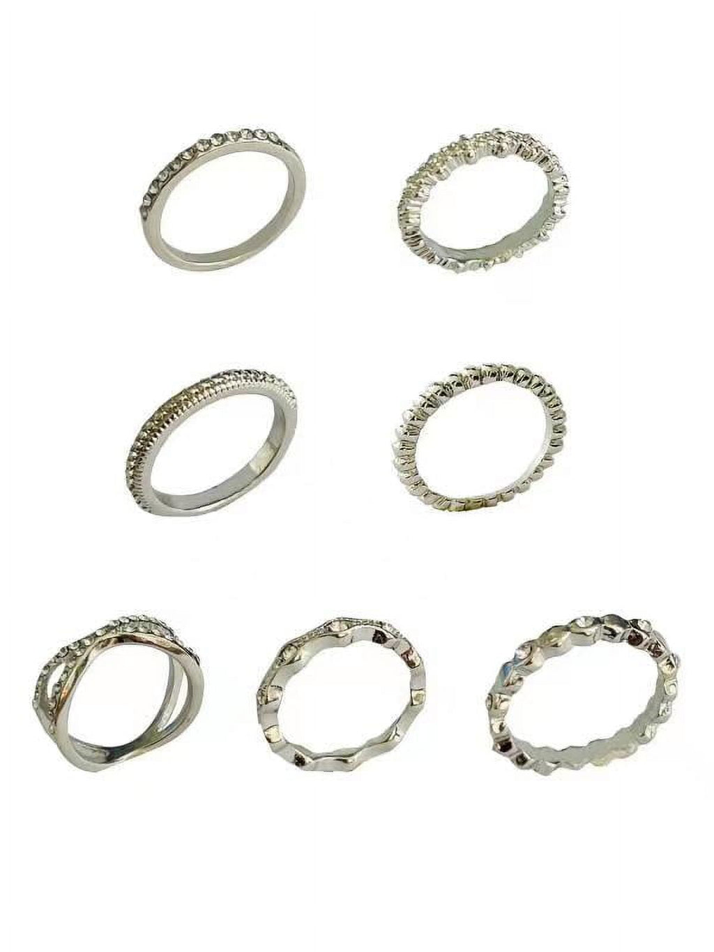 7 Pk Rings with Stones